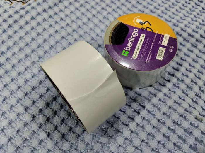 Фотография покупателя товара Клейкая лента двусторонняя Berlingo 50 мм × 10 м - Фото 1