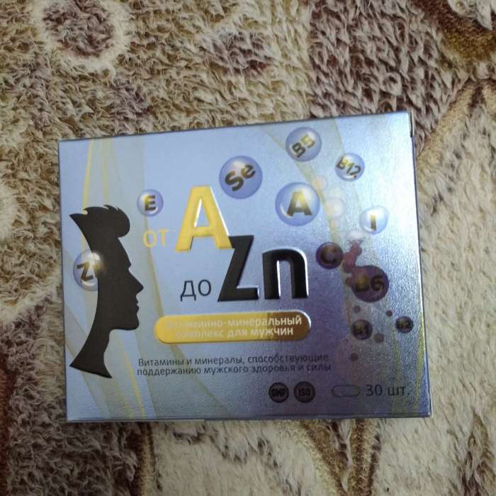 Фотография покупателя товара Витаминный комплекс A-Zn для мужчин, 30 таблеток - Фото 1