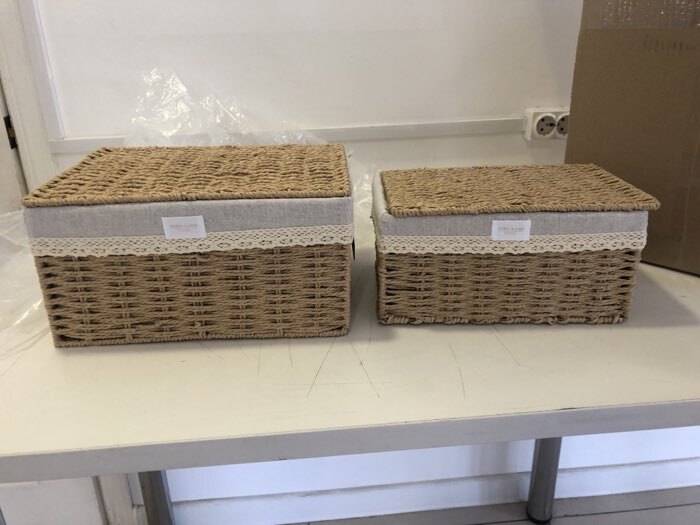 Фотография покупателя товара Корзина для хранения SL Home, плетёная, ручной работы, 35×25×19 см - Фото 1