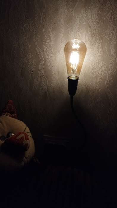 Фотография покупателя товара Лампа светодиодная «Ретро», ST64, 6 Вт, E27, 630 Лм, 2700К, свечение тёплое белое, жёлтая - Фото 3