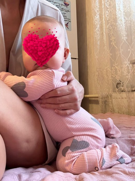 Фотография покупателя товара Комбинезон Крошка Я «Сердца», рост 62-68 см, цвет розовый - Фото 3