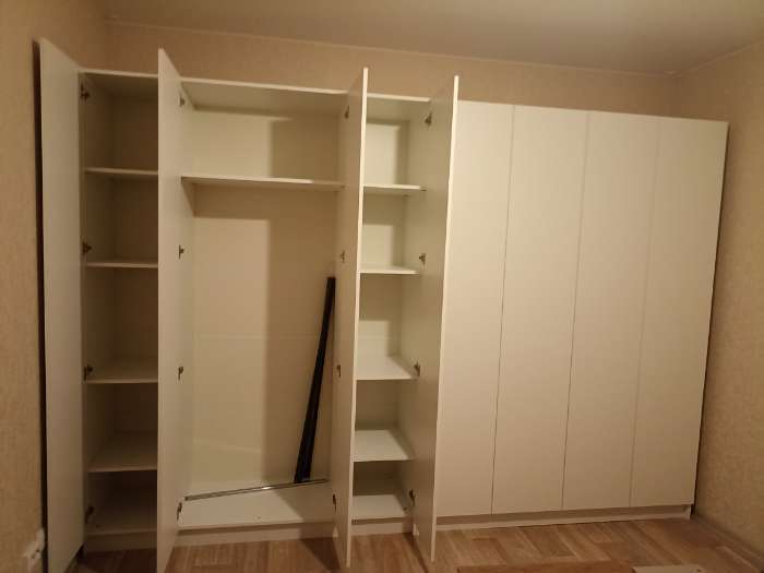 Фотография покупателя товара Шкаф прямой трёхстворчатый «Бруно», 1200×505×2216 мм, цвет белый - Фото 14