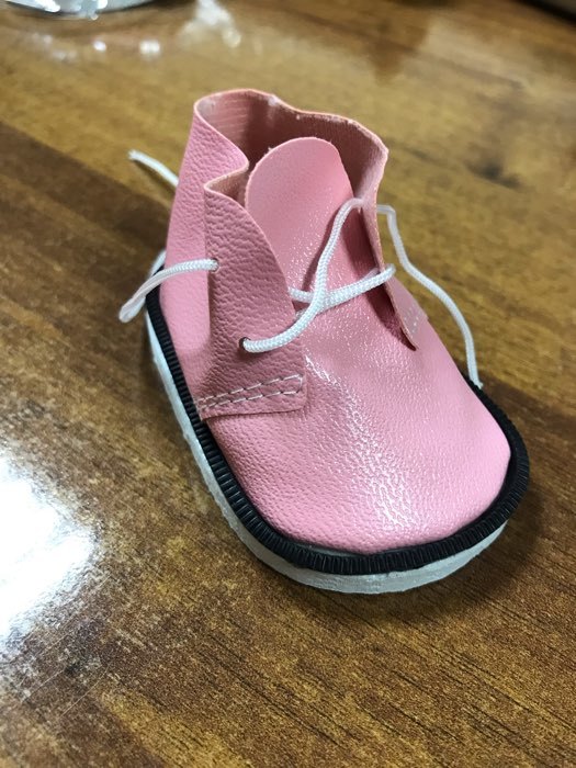 Фотография покупателя товара Ботинки для куклы «Завязки», длина подошвы: 7,5 см, 1 пара, цвет нежно-розовый - Фото 2