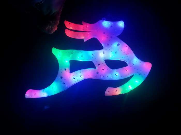 Фотография покупателя товара Светодиодная фигура «Олень» 43×25 см, пластик, 220 В, свечение мульти (RG/RB) - Фото 1