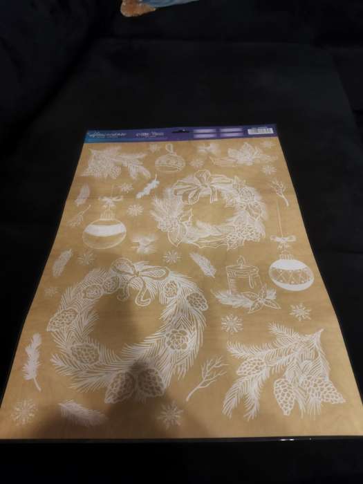 Фотография покупателя товара Наклейки на окна многоразовые «Волшебного Нового года», 33×50 см - Фото 2