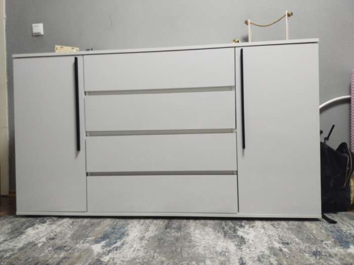 Фотография покупателя товара Комод напольный «Норд», 1 дверь, 4 ящика, 1200×450×900 мм, цвет кашемир/кашемир - Фото 1