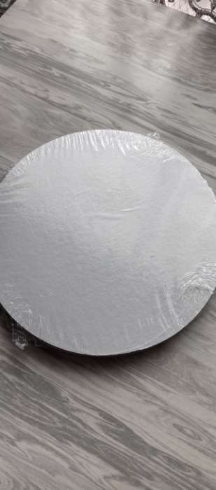 Фотография покупателя товара Подложка для торта усиленная 24 см, черно - белая, 3.2 мм - Фото 3