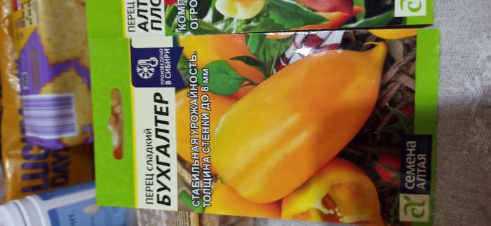 Фотография покупателя товара Семена Перец сладкий "Бухгалтер", Сем. Алт, ц/п, 10 шт. - Фото 1