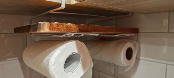 Фотография покупателя товара Держатель для кухонных принадлежностей Доляна, подвесной, белый - Фото 2