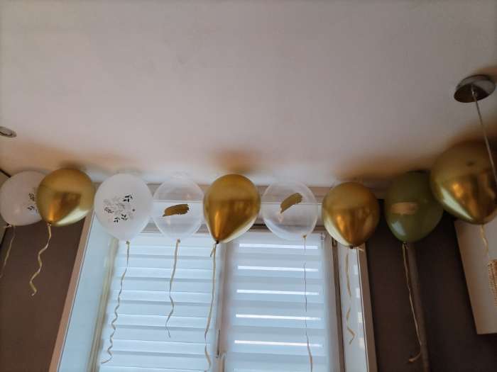 Фотография покупателя товара Воздушные шары латексные 12" «С днем рождения», 50 шт., хром, МИКС - Фото 1