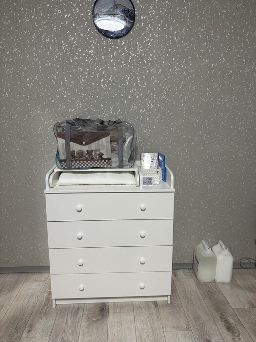 Фотография покупателя товара Комод пеленальный детский Орион 804 (Oliver), 80×45×93 см, 4 ящика, белый - Фото 1