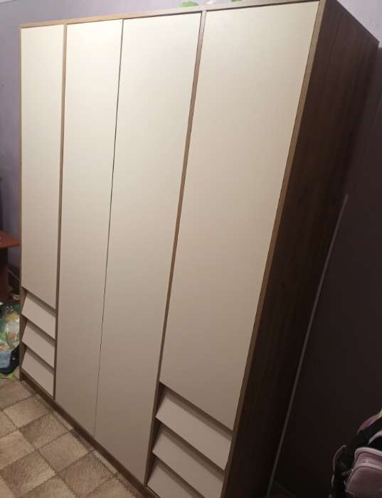 Фотография покупателя товара Шкаф двухстворчатый «Ева», 800×500×2100 мм, цвет крафт табачный/кашемир - Фото 3