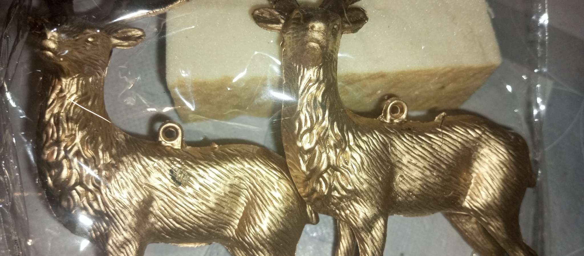 Фотография покупателя товара Ёлочные игрушки 2 шт. «Зимнее волшебство. Благородный олень» пластик, 8×15 см, золото - Фото 66