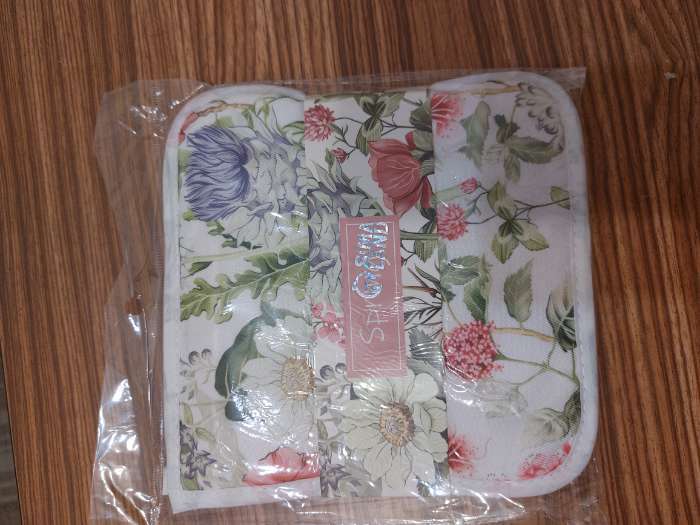 Фотография покупателя товара Набор кухонный «Доляна» Spring, подставка 15×15 см, прихватка 17×17 см - Фото 2