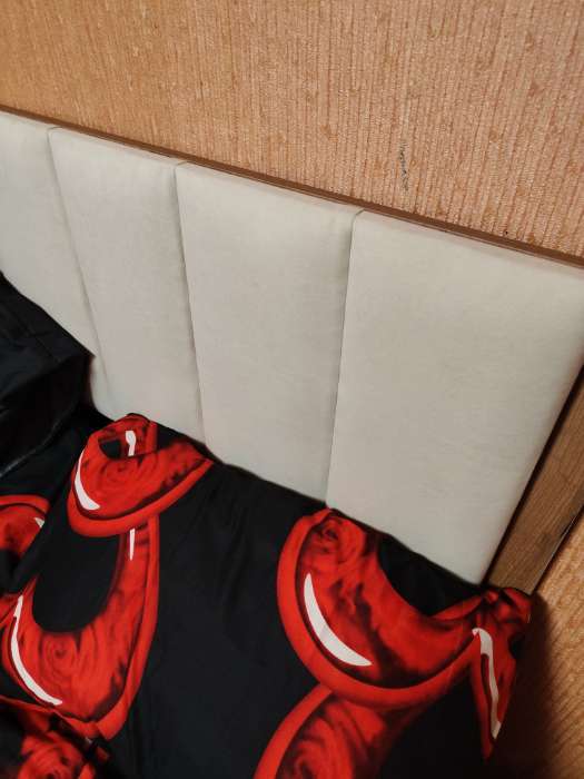 Фотография покупателя товара Кровать двуспальная «Ева», с мягким изголовьем, с основанием, 1600×2000 мм, цвет крафт табачный/кашемир - Фото 1