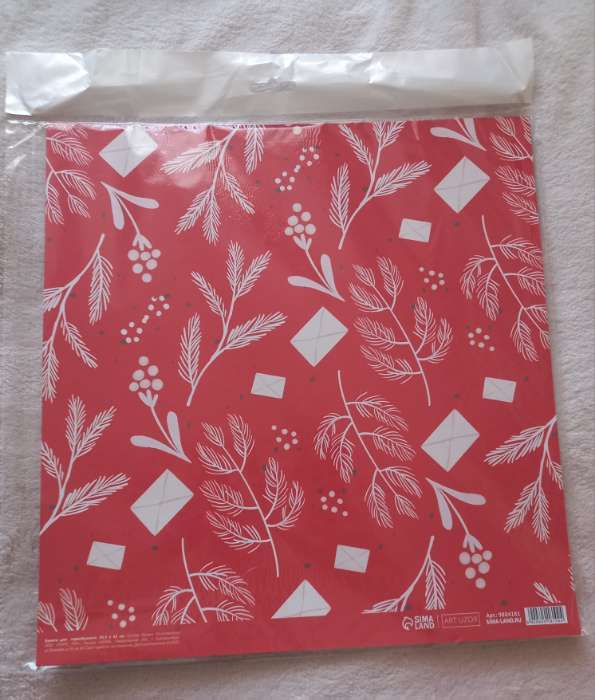 Фотография покупателя товара Бумага для скрапбукинга «Снежинки», 30.5×32 см, 180 г/м² - Фото 2