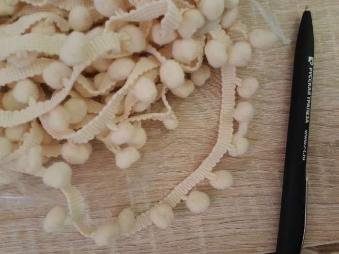 Фотография покупателя товара Тесьма декоративная с помпонами, 25±5 мм, 8±0.5 м, белая - Фото 12