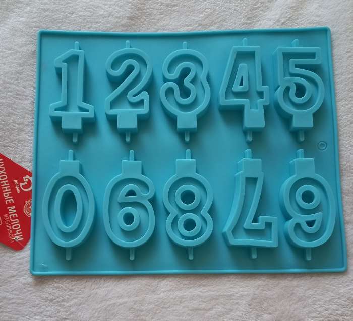 Фотография покупателя товара Форма для шоколада Доляна «Цифры», силикон, 30.2×16 см, 28 ячеек, МИКС - Фото 1