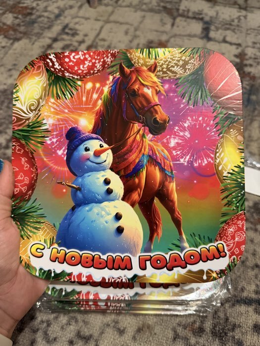 Фотография покупателя товара Подставка под горячее Дарим Красиво «Символ года. Семейного тепла», 19×19 см, дерево, разноцветная - Фото 1