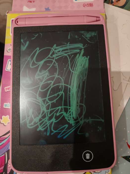 Фотография покупателя товара Планшет для рисования, цвет розовый - Фото 8