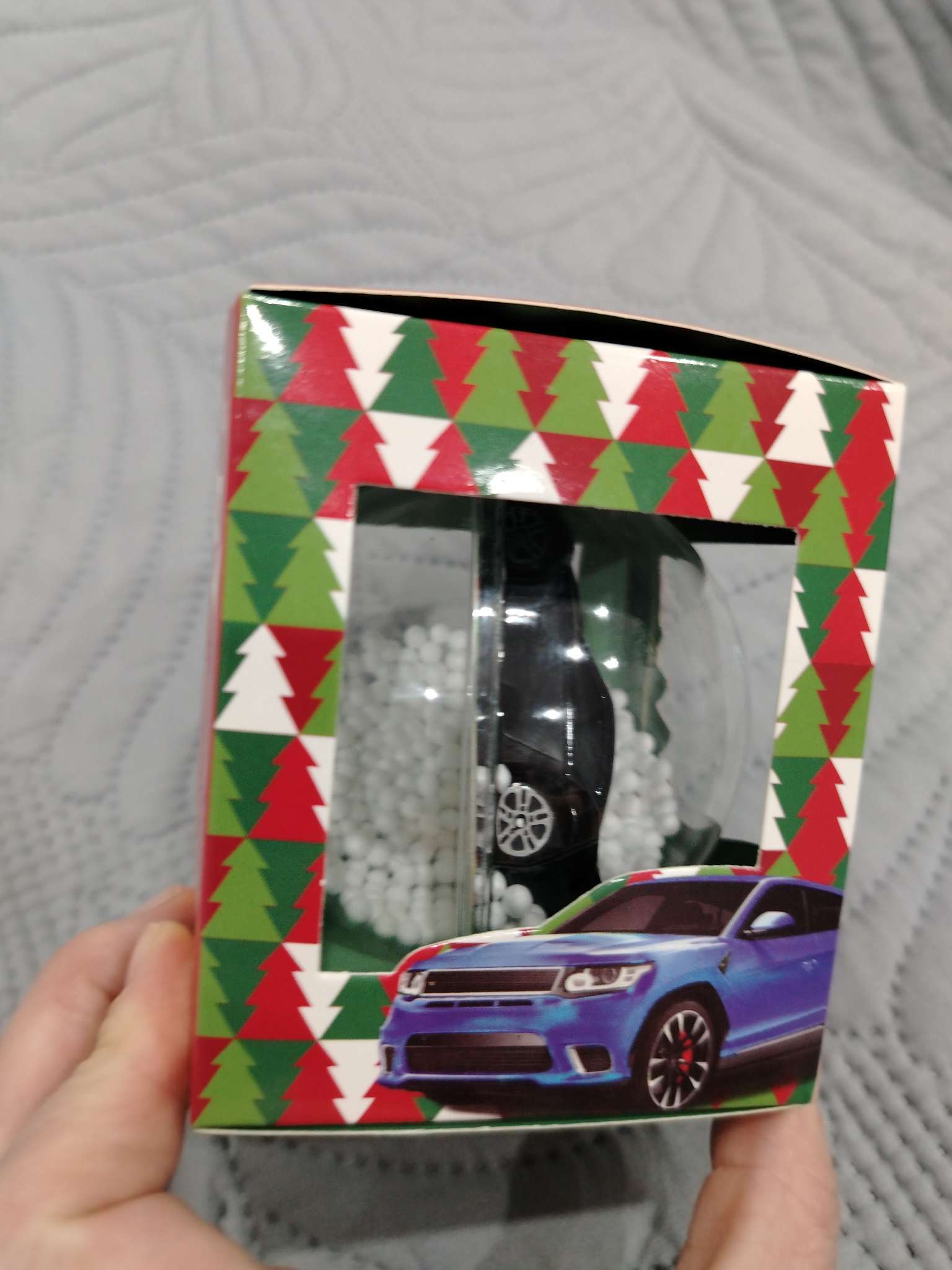 Фотография покупателя товара Ёлочный шар с игрушкой «Гоночная машинка», МИКС - Фото 15