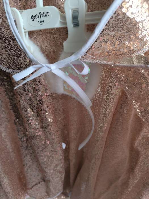 Фотография покупателя товара Карнавальный набор «Стильный заяц»: плащ с пайетками 65 см, ободок - Фото 2