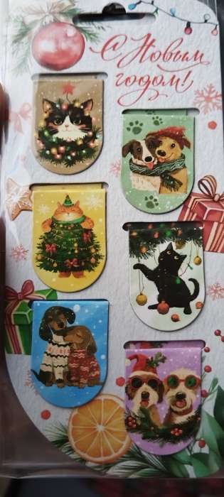 Фотография покупателя товара Магнитные закладки для книг, 6 шт. на подложке «Акварель» - Фото 2