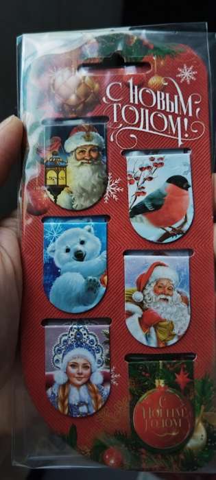 Фотография покупателя товара Магнитные закладки для книг, 6 шт. на подложке «Акварель» - Фото 1