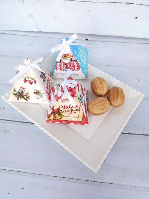 Фотография покупателя товара Бонбоньерка, новогодняя подарочная упаковка «Почта», 7×7×7.5 см - Фото 1