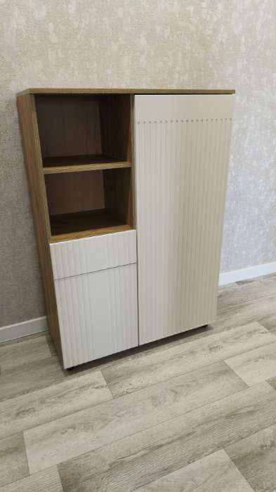 Фотография покупателя товара Тумба в гостиную «Милан», 901×416×1286 мм, цвет белый - Фото 1