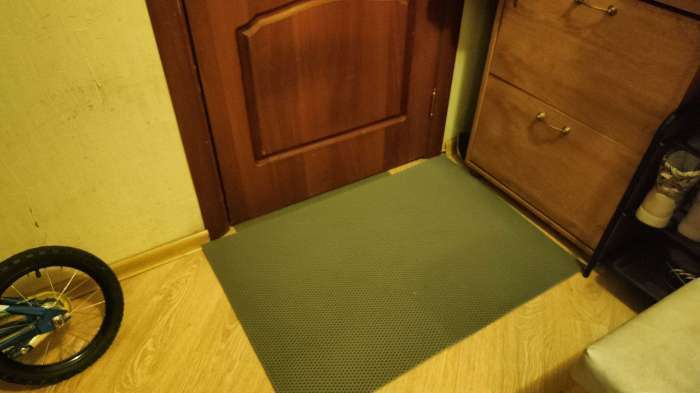 Фотография покупателя товара Коврик eva универсальный Grand Caratt, Соты 100×70 см, серый - Фото 1