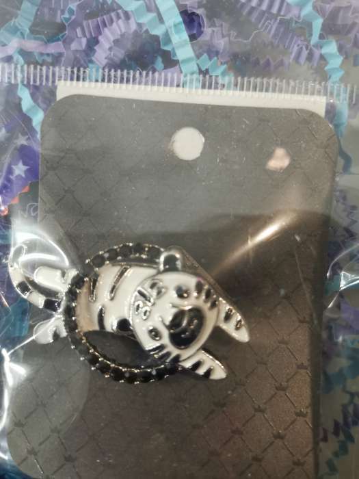 Фотография покупателя товара Брошь "Тигр" в кольце, цвет чёрно-белый в серебре - Фото 1