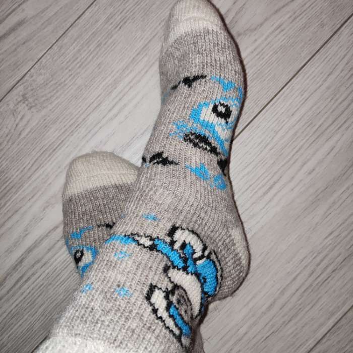 Фотография покупателя товара Носки мужские шерстяные «Снеговик», цвет серый, размер 29 - Фото 1