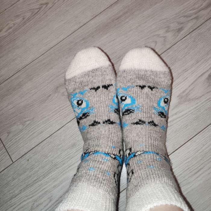 Фотография покупателя товара Носки мужские шерстяные «Снеговик», цвет серый, размер 29 - Фото 2
