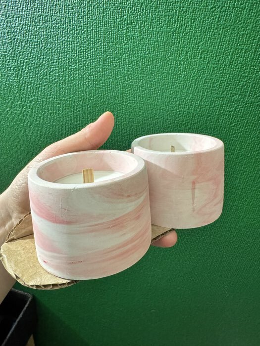 Фотография покупателя товара УЦЕНКА Свечи в подсвечнике «Лофт», соевый воск, деревянный фитиль, МИКС - Фото 3